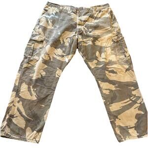 Wrangler Cargo Men’s 42x32 Cotton Straight Relax Fit Camo Hunting Pants fleece